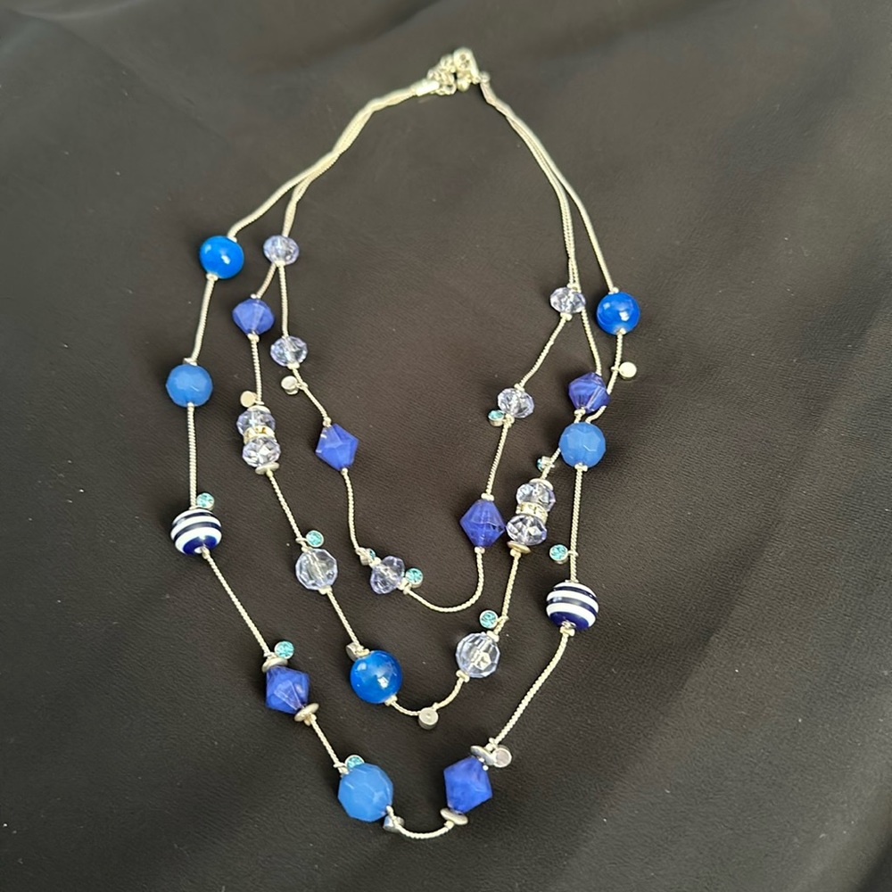 Beaded 3 strand necklace